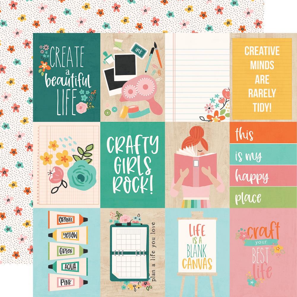 Hey Crafty Girl -3x4 inch Elements 30,5x30,5 cm - zum Schließen ins Bild klicken